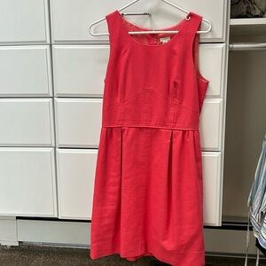 J crew coral spring dress. Size 6